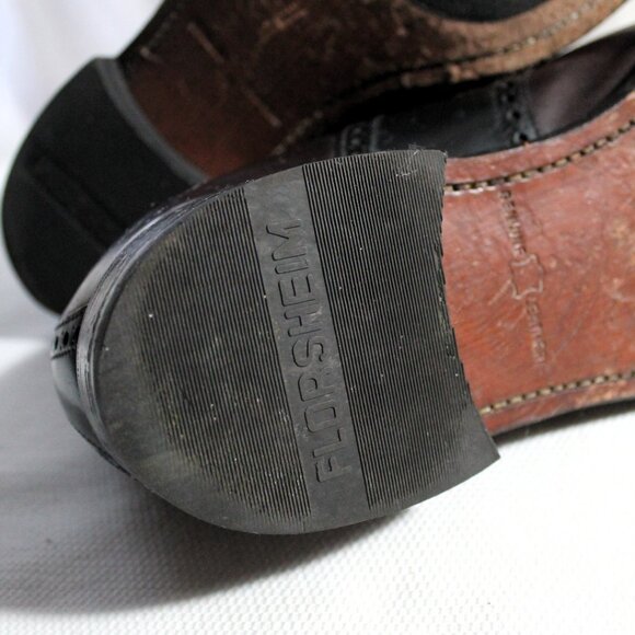 Florsheim Saddle Oxfords, Plain Toe, Raisin / Black, 10.5D - Picture 11 of 11